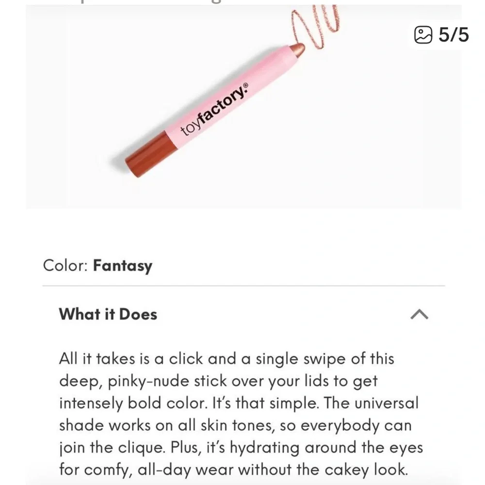 NEW Toy Factory clique stick Fantasy ultra pigmented eyeshadow crayon 0.07oz
